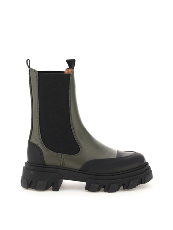 Ganni leather mid chelsea boots S1904
