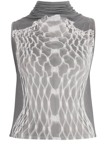 Mm6 maison margiela dummy print jersey top S52NC0299 S24483
