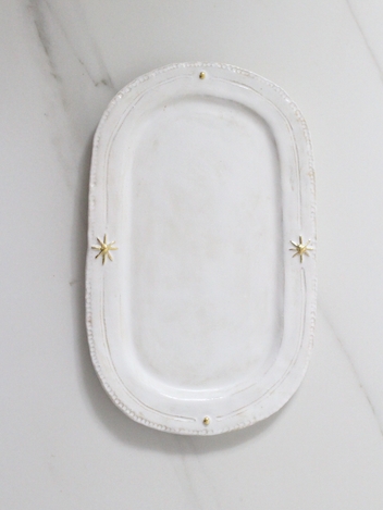[리퍼브특가] White winter_oval plate