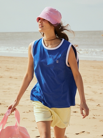 (UNI) Logo Terry Sleeveless_Royal Blue