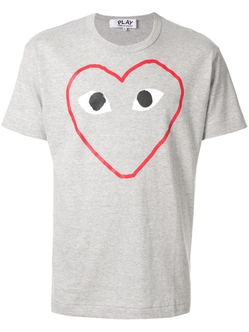 COMME DES GARCONS MENS P1T2661 GREY COTTON T-SHIRT P1T2661
