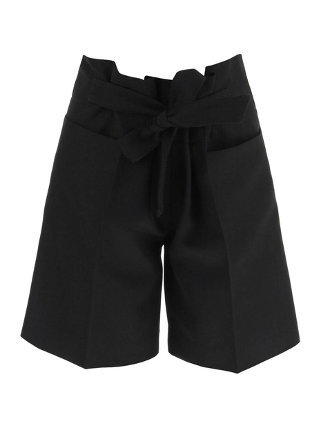 Toteme belted wool-blend shorts 232 2031 246