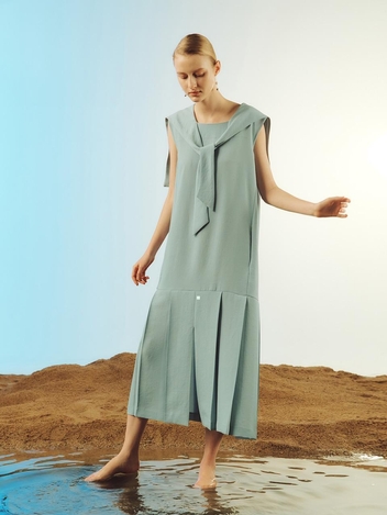 [NUVO10 누보텐]sailor collar pleats dress VWOPLE0500
