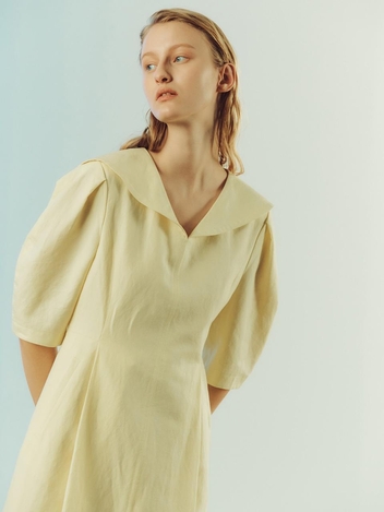 [NUVO10 누보텐]sailor collar linen dress VWOPLE0300
