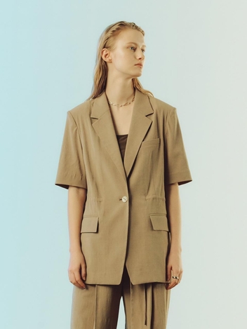[NUVO10 누보텐]one button tailored half sleeve jacket VWJKLE4100
