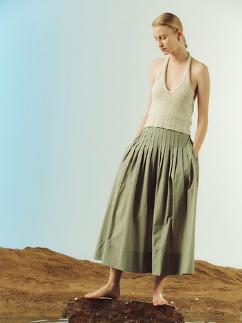 [NUVO10 누보텐]pleats flare long skirt VWSKLE0200