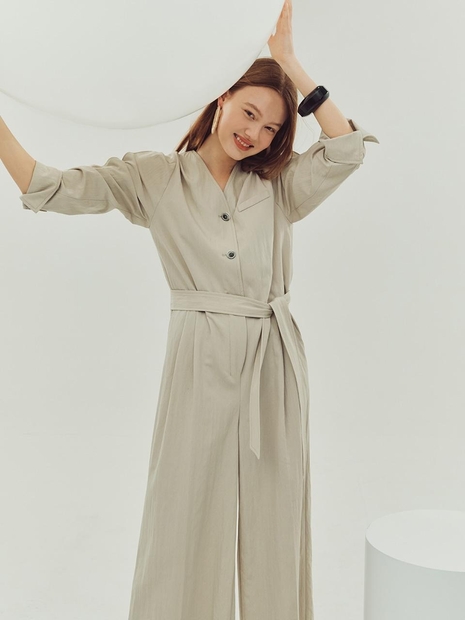 [NUVO10 누보텐]puff sleeve wide leg jump suit VWJSLC0100