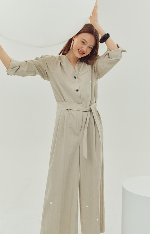 [NUVO10 누보텐]puff sleeve wide leg jump suit VWJSLC0100