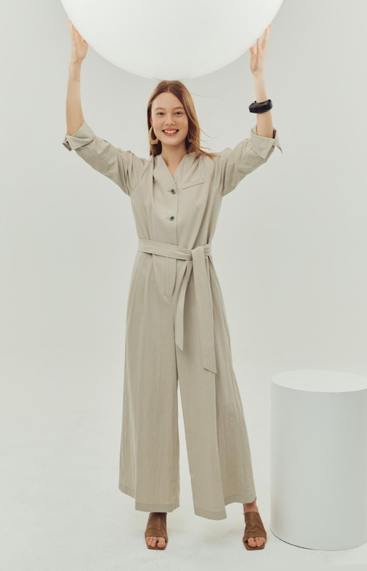 [NUVO10 누보텐]puff sleeve wide leg jump suit VWJSLC0100