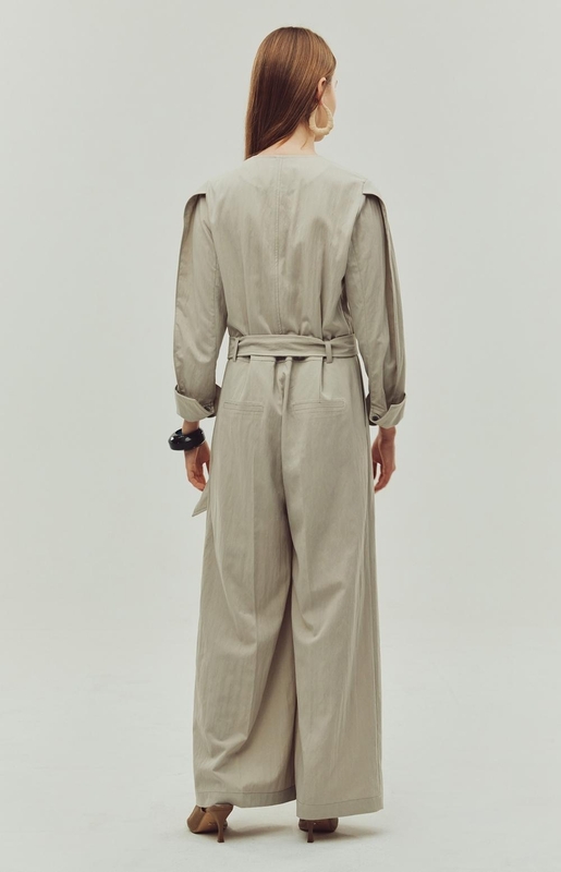 [NUVO10 누보텐]puff sleeve wide leg jump suit VWJSLC0100