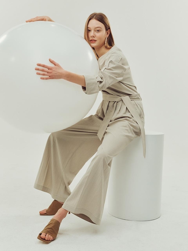 [NUVO10 누보텐]puff sleeve wide leg jump suit VWJSLC0100