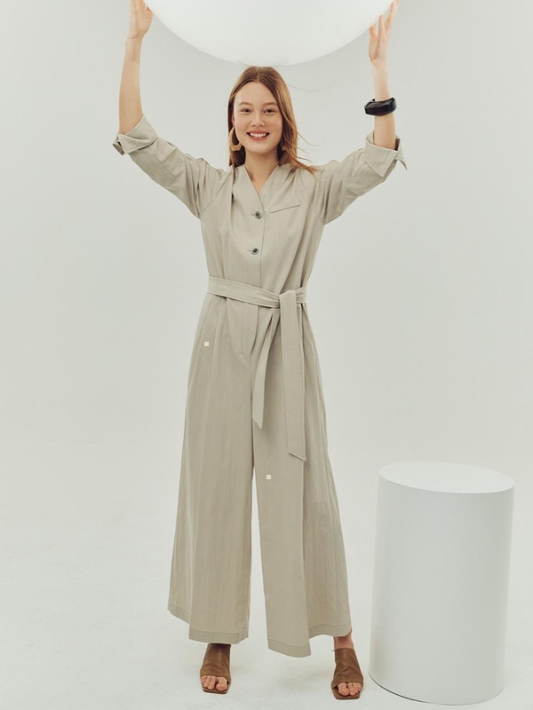 [NUVO10 누보텐]puff sleeve wide leg jump suit VWJSLC0100