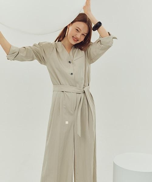 [NUVO10 누보텐]puff sleeve wide leg jump suit VWJSLC0100