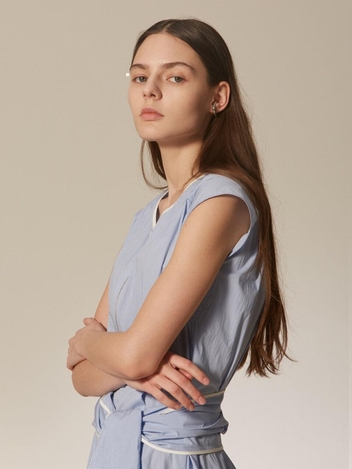 [NUVO10 누보텐]tie front flare dress VWOPJE1000