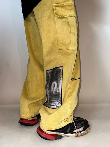 BBD The Apparition Wide Denim Cargo Pants (Mustard)