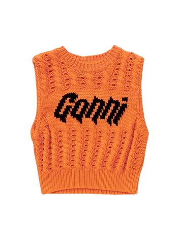가니 비스코스 로프 크롭 베스트 Vibrant Orange  K1849  860