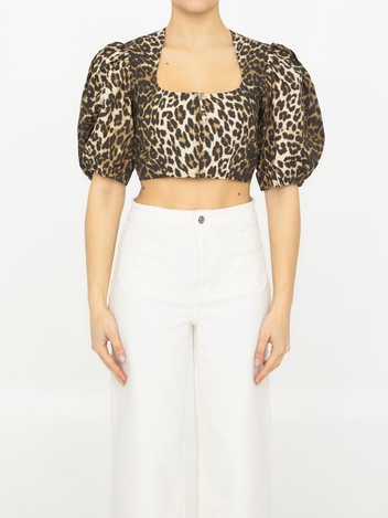 Leopard-print top F7729_365