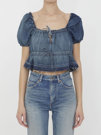 Crop top in denim J1207_091