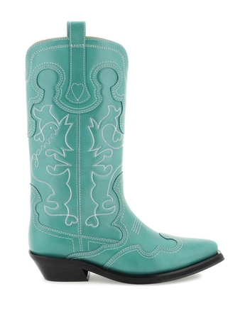 Ganni embroidered texan boots S2030