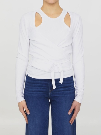 Jersey wrap blouse T3442_151