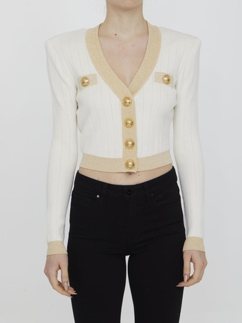 Cropped knit cardigan AF1KL013KD74_GDK