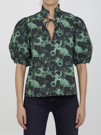 Floral cotton blouse F7562_484