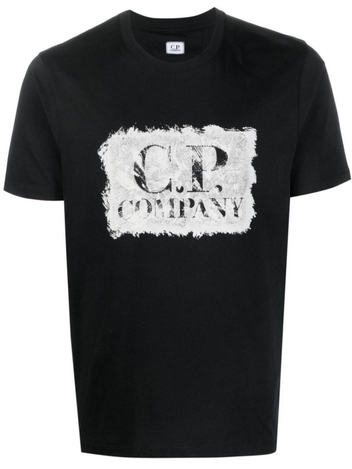 CP COMPANY MENS 14CMTS192A006011W999 BLACK COTTON T-SHIRT 14CMTS192A006011W999