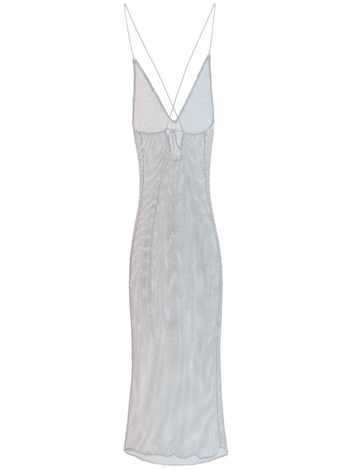 Ganni long mesh dress with crystals F7870
