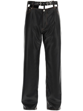 Y project wide leg vegan leather pants PANT101 S24 F444