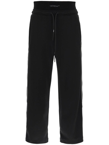 Off-white track pants with logo bands OMVI014S23JER001