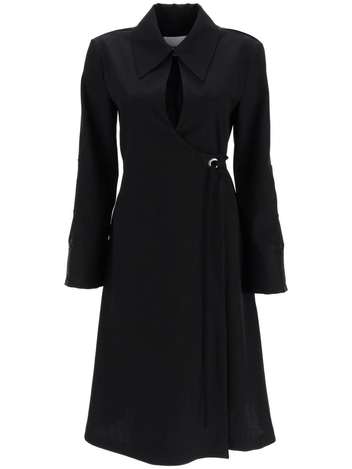 Jil sander wool midi wrap dress J02CT0002 J40003