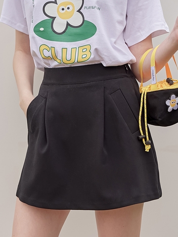 르미 밴딩 스커트 블랙