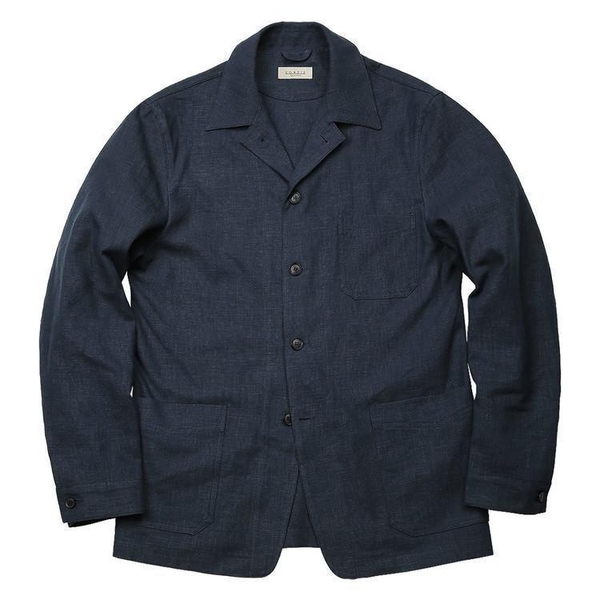 8s Linen French Work Jacket (Navy)