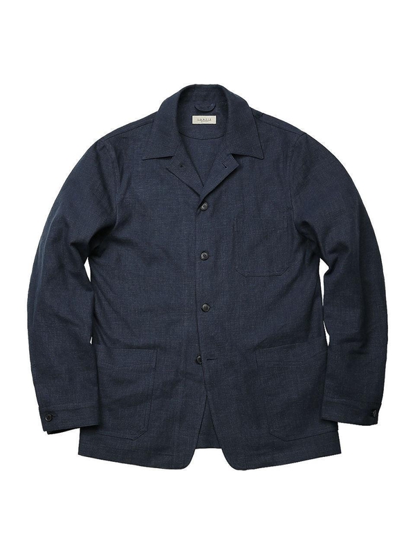 8s Linen French Work Jacket (Navy)