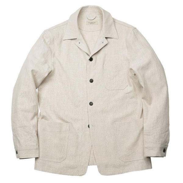 8s Linen French Work Jacket (Oatmeal)