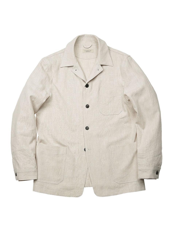 8s Linen French Work Jacket (Oatmeal)