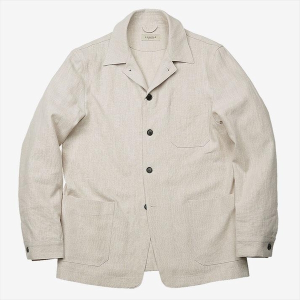 8s Linen French Work Jacket (Oatmeal)