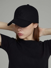 WOMEN SIGNITURE BIGLOGO OVERFIT BALLCAP BLACK