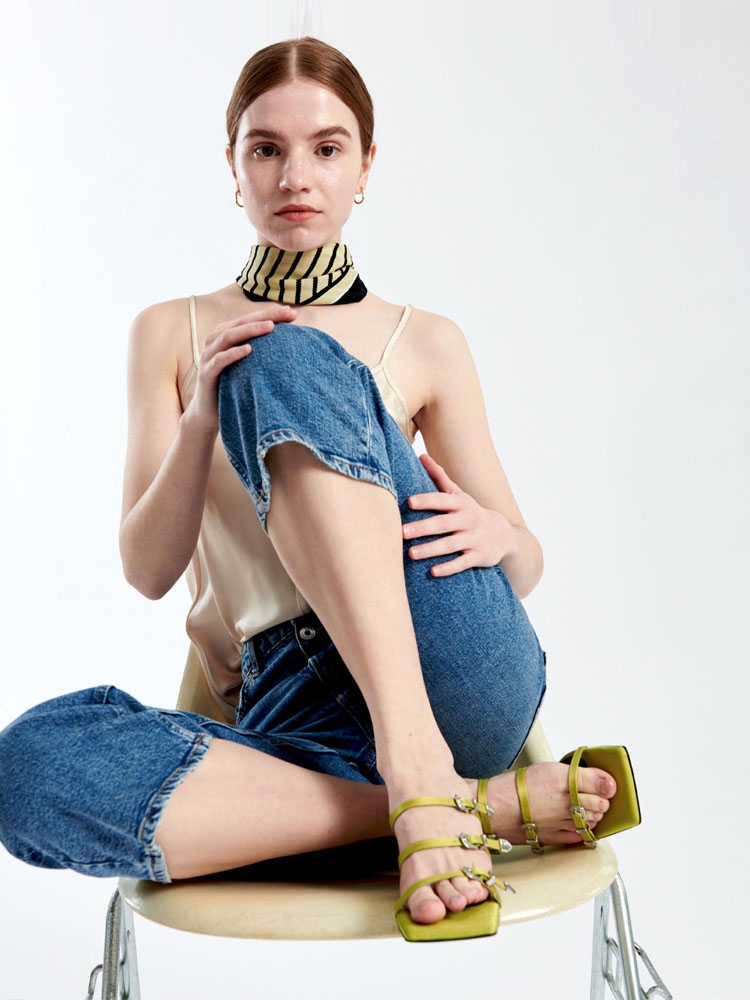 RING BUCKLE STRAP SANDAL_BRONZE LEMON/RSS09YE