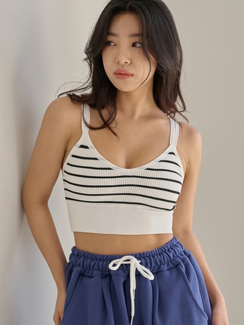 더블스트링 골지 브라렛 (캡내장)