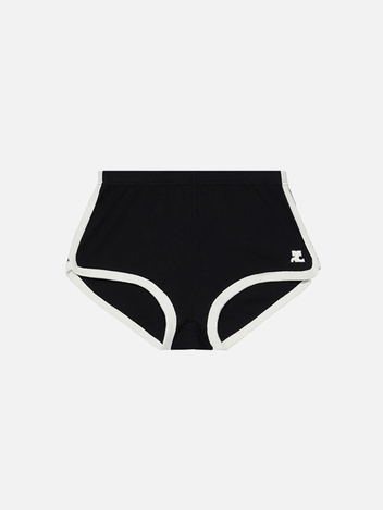 꾸레쥬 컨트라스트 미니 쇼츠 블랙 223JSH023JS0070