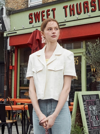 ANC COLLAR TWEED JACKET_2COLOR