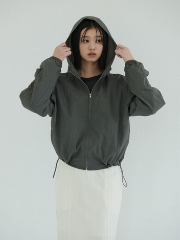 [6/13 예약배송] Light hood Jumper (Charcoal Khaki)