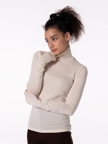 BASIC HIGH-TURTLENECK TOP IVORY MBCFTO010IV