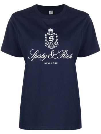 SPORT&RICH T-shirts and Polos Blue TS832NAVY/WHITE