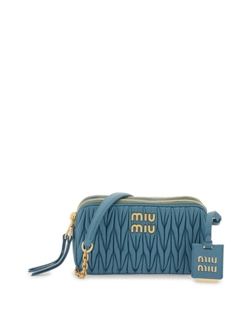 Miu miu matelasse nappa leather mini crossbody bag 5BP045 V OLO N88