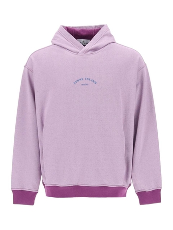 Stone island chalk plated cotton nylon sweatshirt MO7815650X2