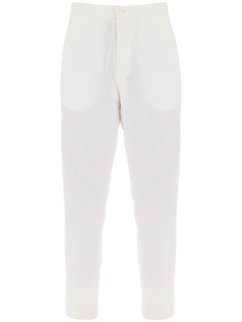 Zegna tapered linen trousers UBI32A5 TT11