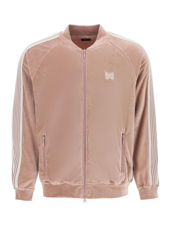 Needles chenille crew-neck sweatshirt with zipper MR291