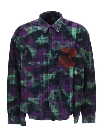 Needles rebuild patchwork flannel shirt MR350